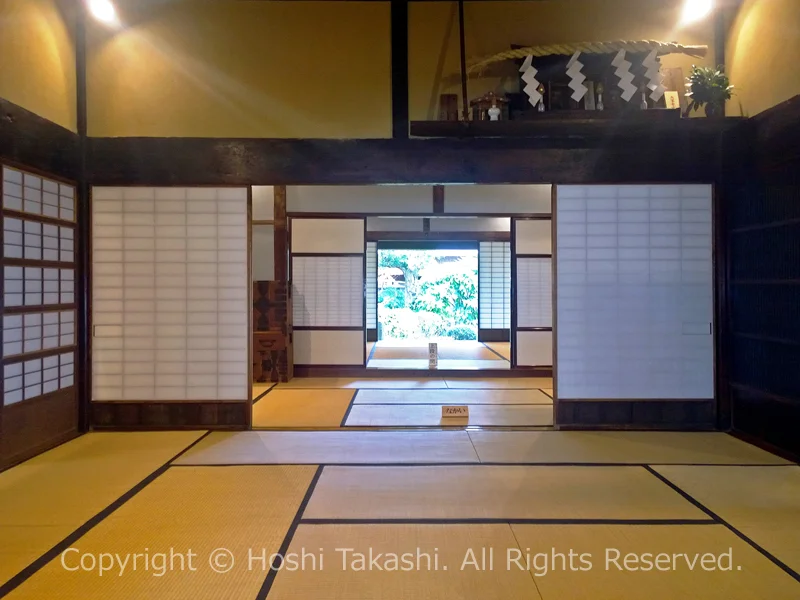 常盤家住宅の囲炉裏があった部屋