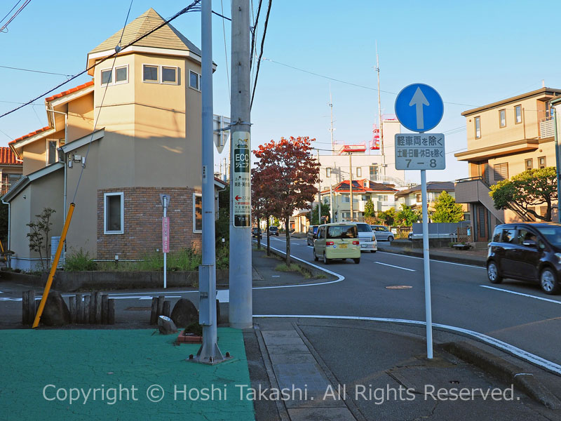 世界一小さな公園前の道路